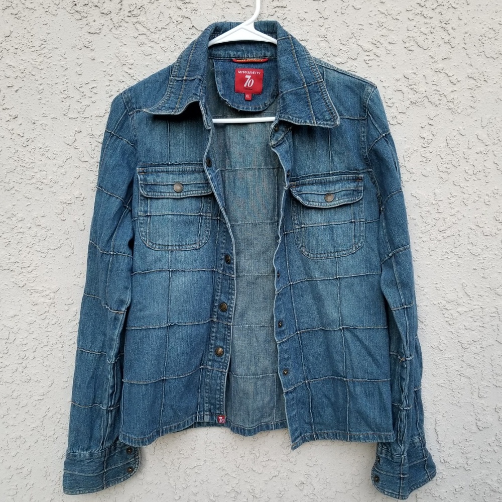 Miss Seventy 70 Blue DenimJacket,  size X-Large